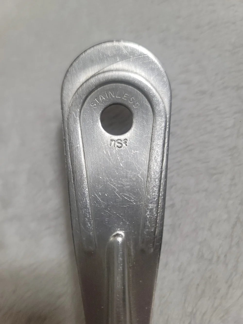 Vintage Large Stainless Steel Cooking Slotted Spoon Great Usable Rare Htf NSF